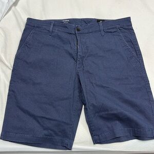 AG Griffin relaxed short blue and black checkered shorts